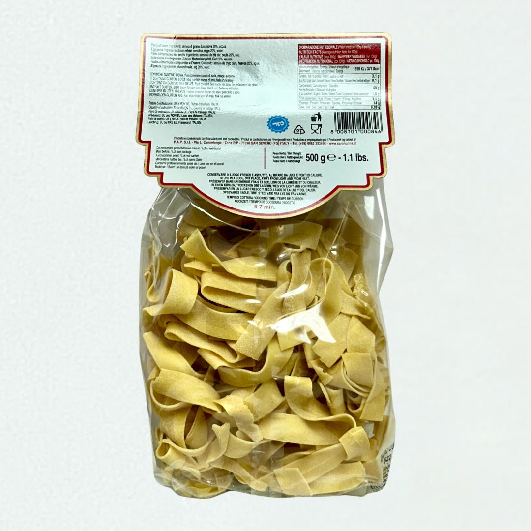 全蛋特闊意粉 Pappardelle Egg Pasta 500g iConnect Organic